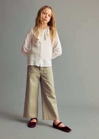 MANGO KIDS Wide Leg Hose 'Mentaset' in Grün