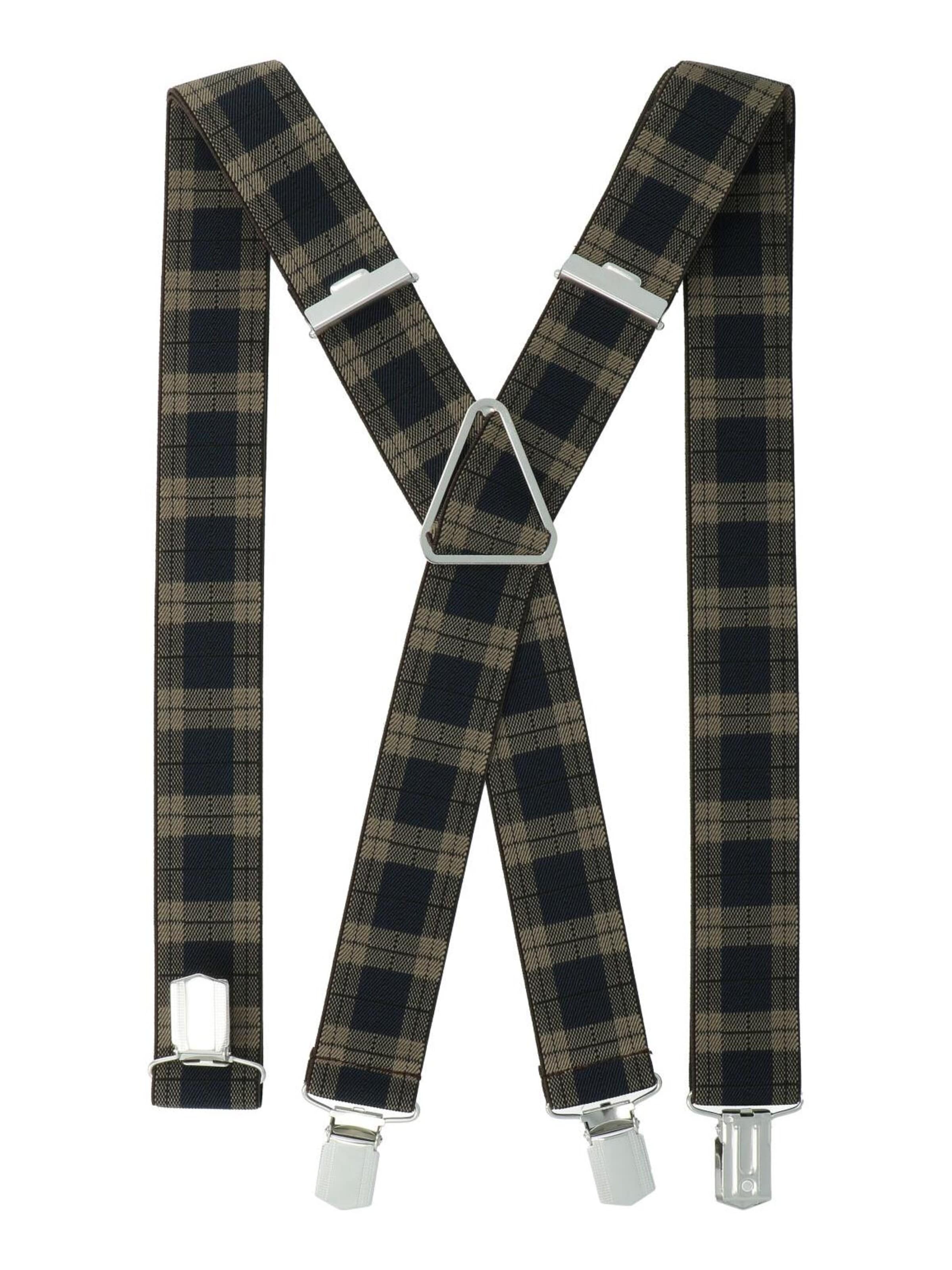 WILLEN Suspenders 'Karo' in XS-XL in Stone, Item view