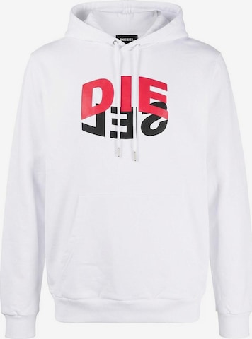 DIESEL Sweatshirt 'S-GIRK-HOOD-N1' in Weiß: Vorderseite