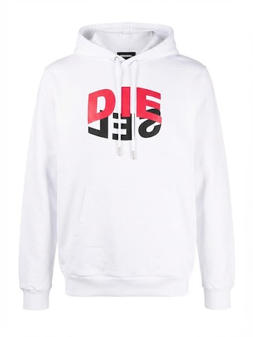 DIESEL Sweatshirt 'S-GIRK-HOOD-N1'‌‌‌‌‌‌ in Weiß: Vorderseite