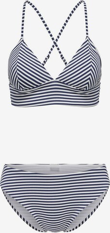 Triangle Bikini ONLY en bleu : devant