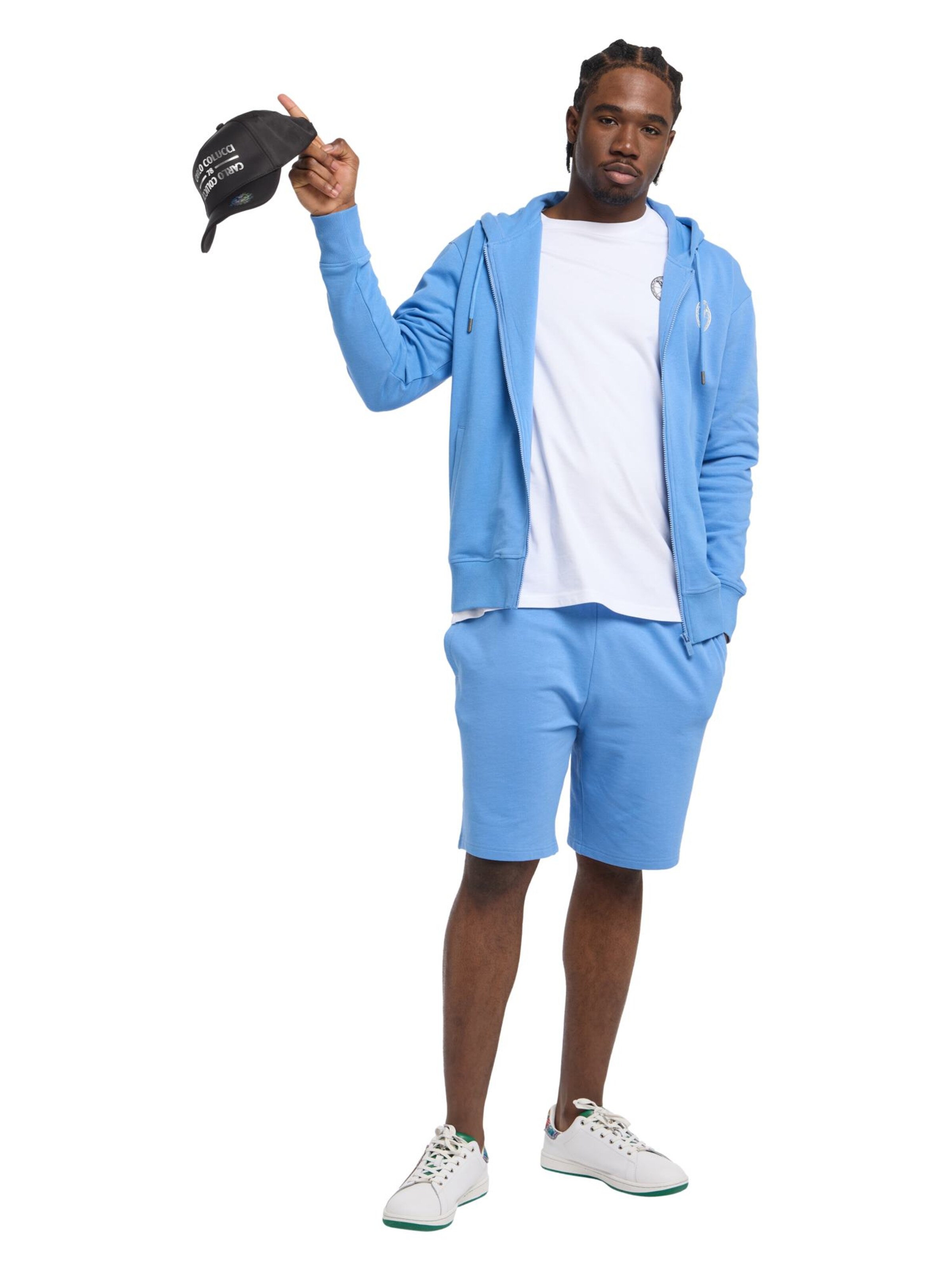 Carlo Colucci Sweatjacke 'Dender' in Blau