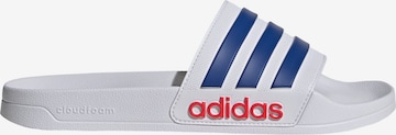 Claquettes / Tongs 'Adilette' ADIDAS SPORTSWEAR en blanc : devant