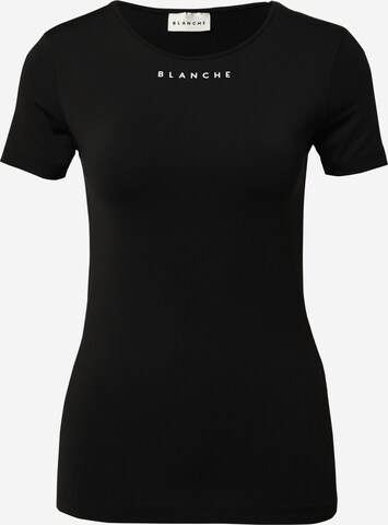 T-shirt 'Comfy' Blanche en noir : devant