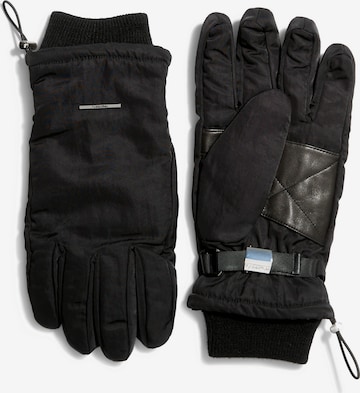 Calvin Klein Full Finger Gloves in Black: front