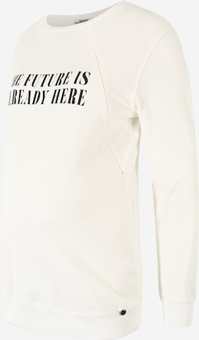 LOVE2WAIT Sweatshirt 'The future is..' in White: front