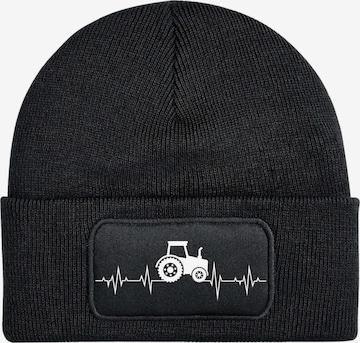 Youth Designz Mütze 'Heartbeat Traktor' in Schwarz: Vorderseite