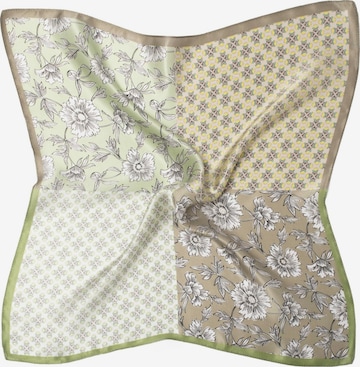 MayTree Scarf 'Seidentuch Blumen Quartett' in Green: front