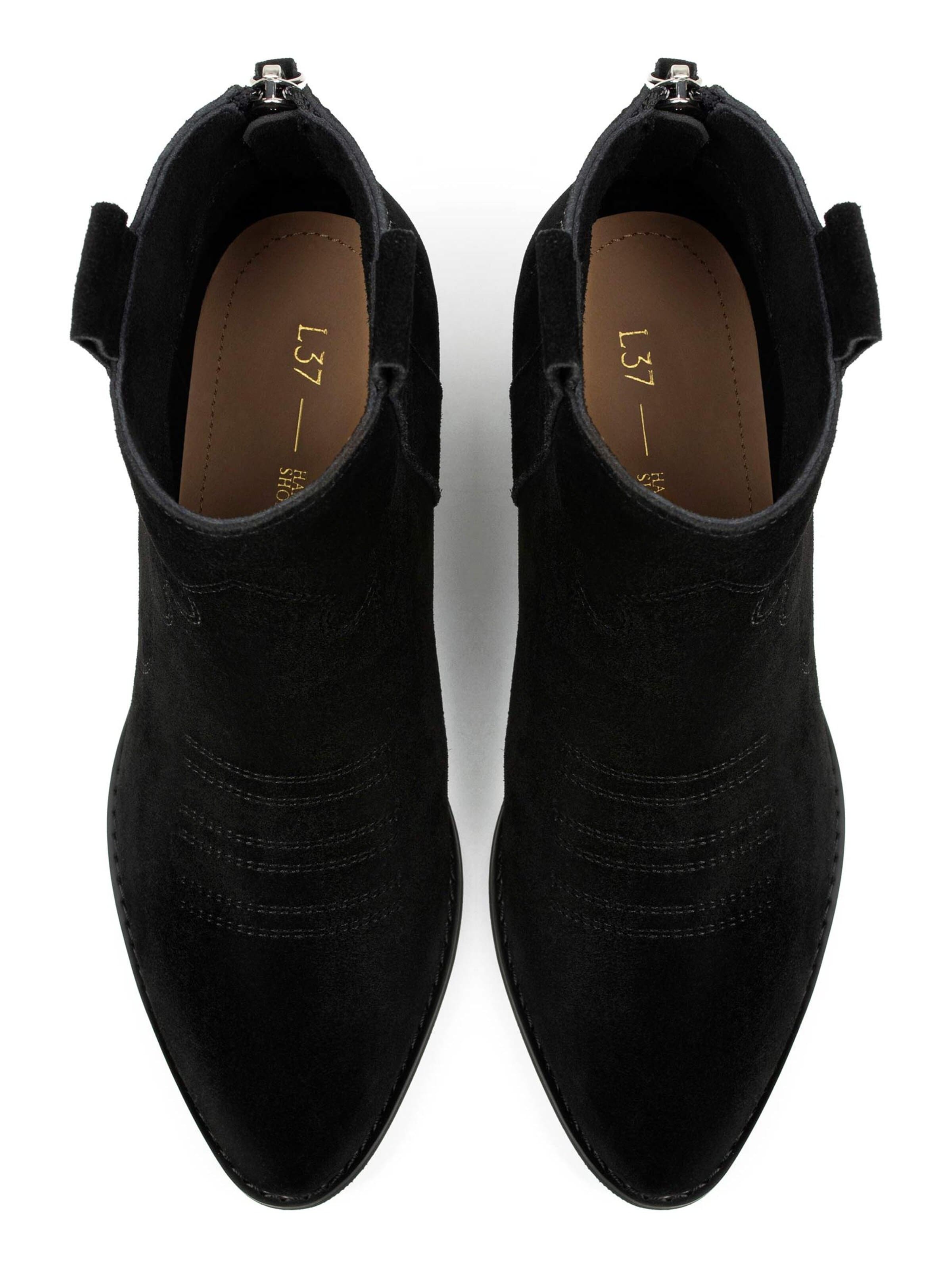 L37 HANDMADE SHOESGležnjače 'FLASHBACK' - crna boja