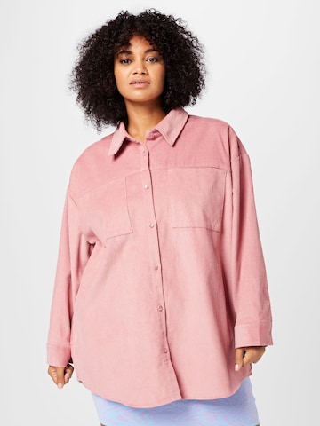 Camicia da donna di Cotton On Curve in rosa: frontale
