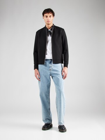 Les Deux Regular Fit Sweatjacke in Schwarz
