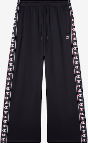 Champion Authentic Athletic Apparel Loosefit Housut 'Hem' värissä musta: etupuoli