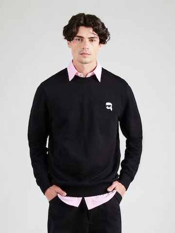 Felpa 'Ikonik 2.0' di Karl Lagerfeld in nero: frontale
