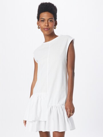 Sisley Koktejlové šaty – bílá: přední strana