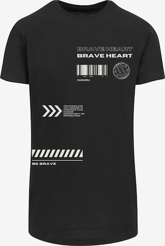 F4NT4STIC Shirt 'Brave Heart' in Zwart: voorkant