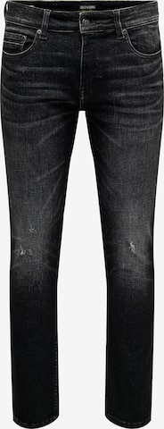 Only & Sons Slimfit Farkut 'ONSLOOM' värissä musta: etupuoli