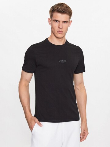 T-Shirt GUESS en noir : devant