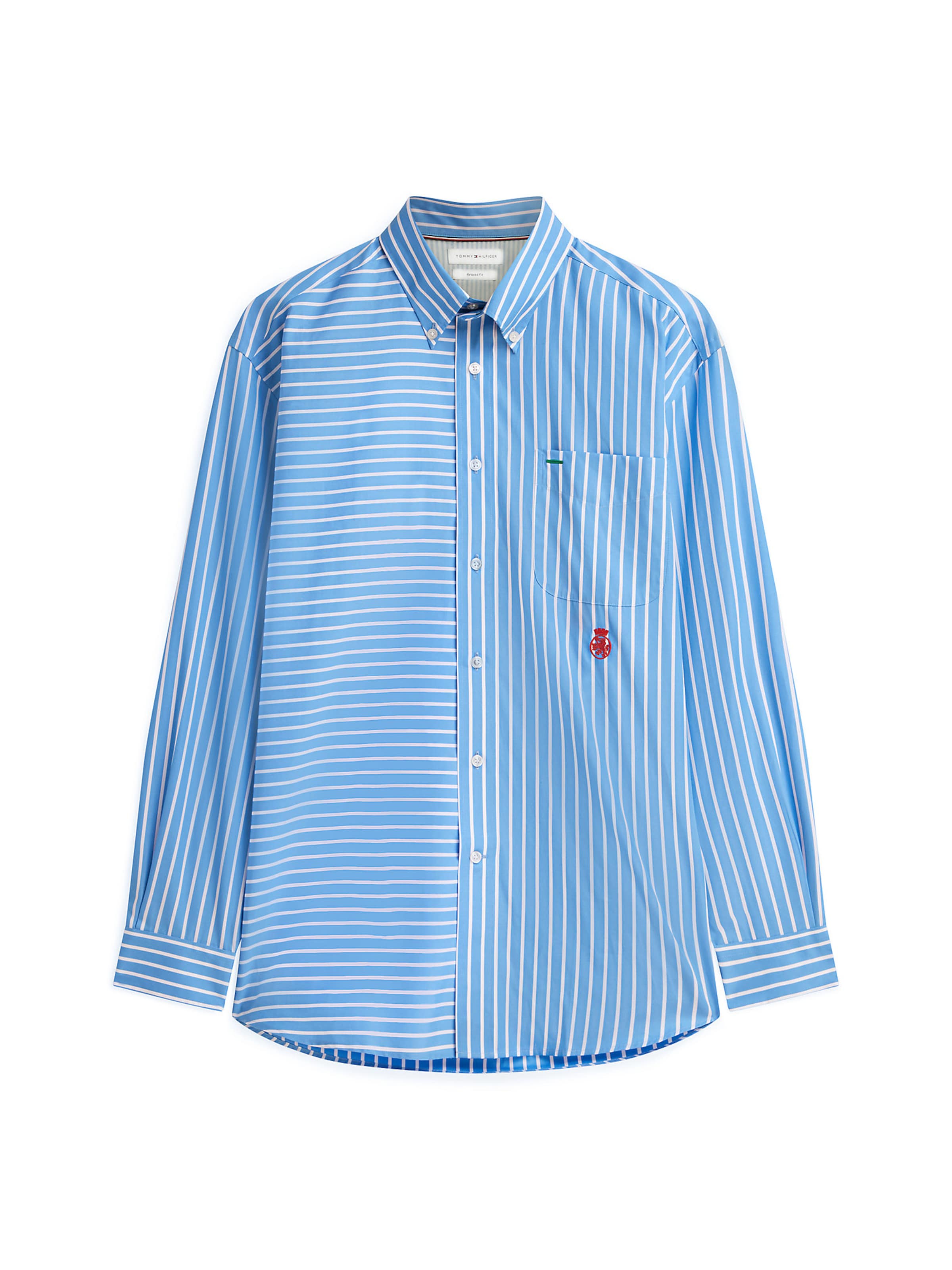 TOMMY HILFIGER Comfort fit Overhemd in Blauw: voorkant