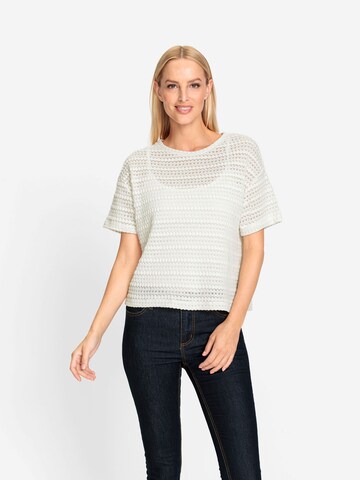 Pull-over heine en blanc : devant