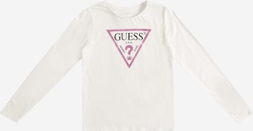 GUESS - Camiseta en blanco: frente