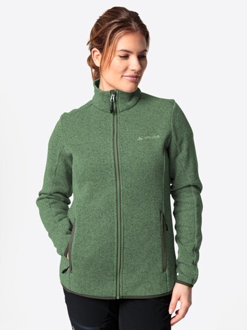 VAUDE Athletic fleece jacket 'Rienza' in Green: front