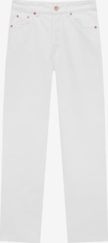 Pull&Bear Regular Jeans in White: front