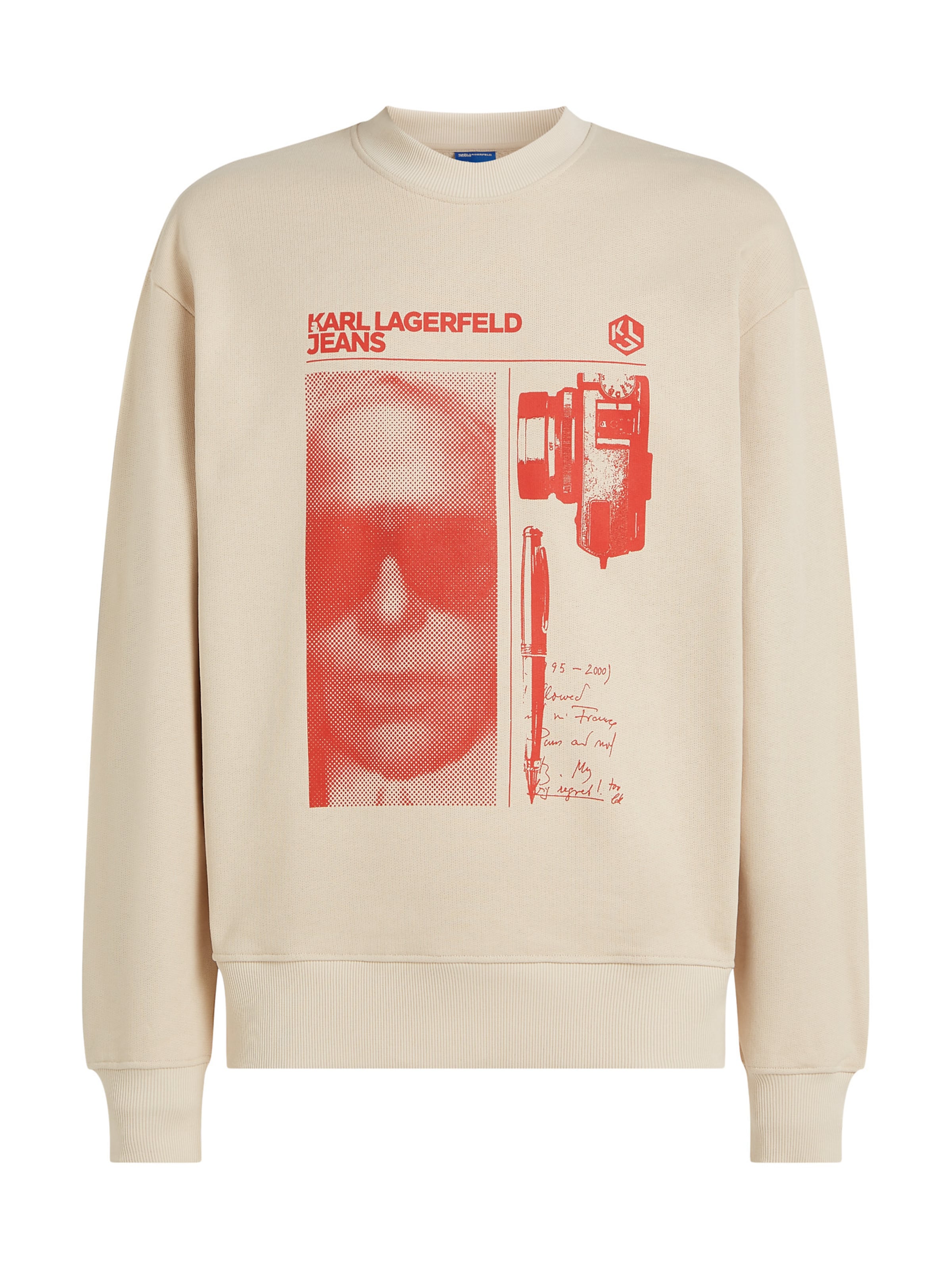 KARL LAGERFELD JEANS Mikina - Béžová: predná strana