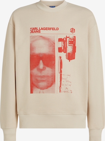 KARL LAGERFELD JEANS Collegepaita värissä beige: etupuoli