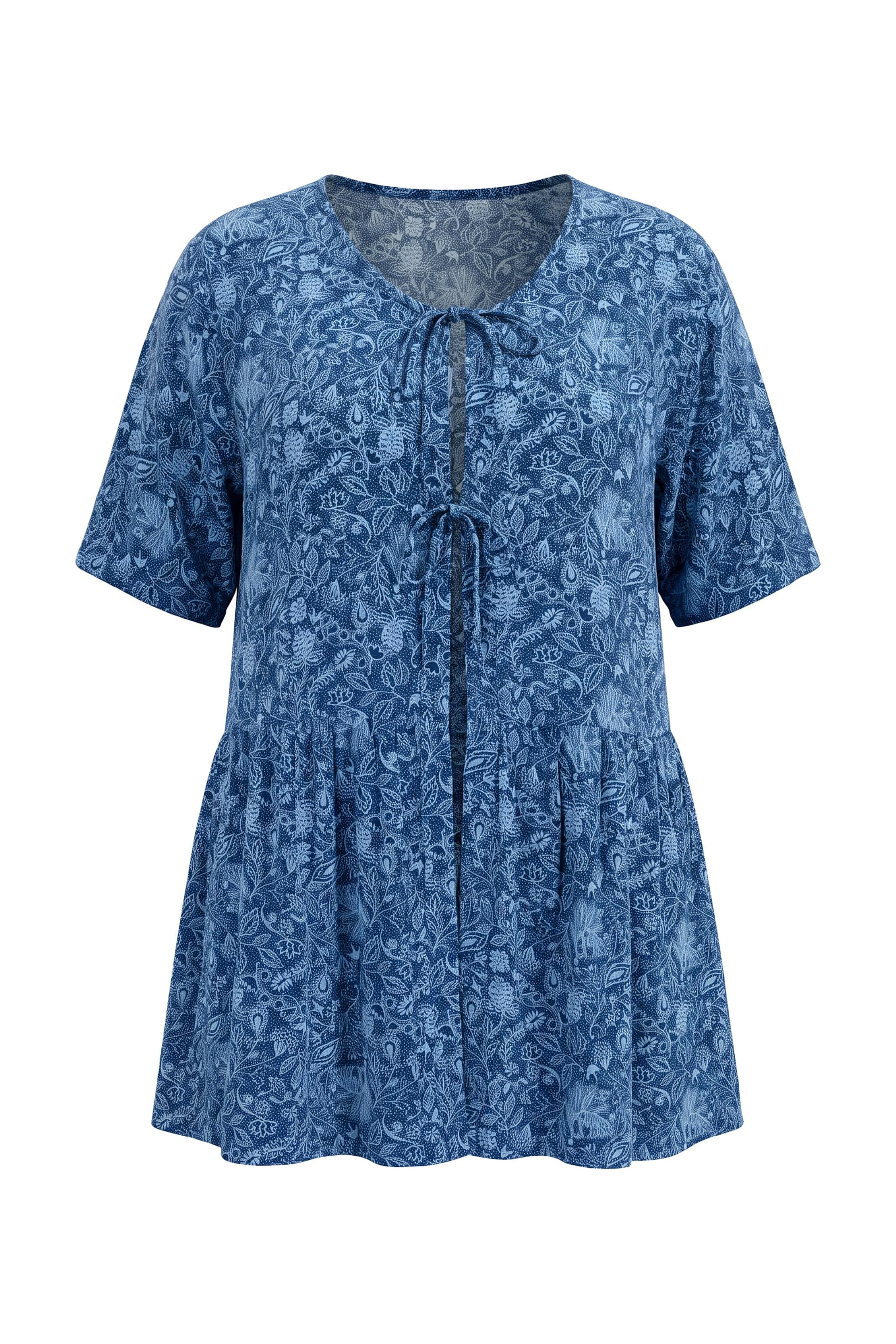 Ulla Popken Tuniek in M-L in de kleur Marine, Productweergave