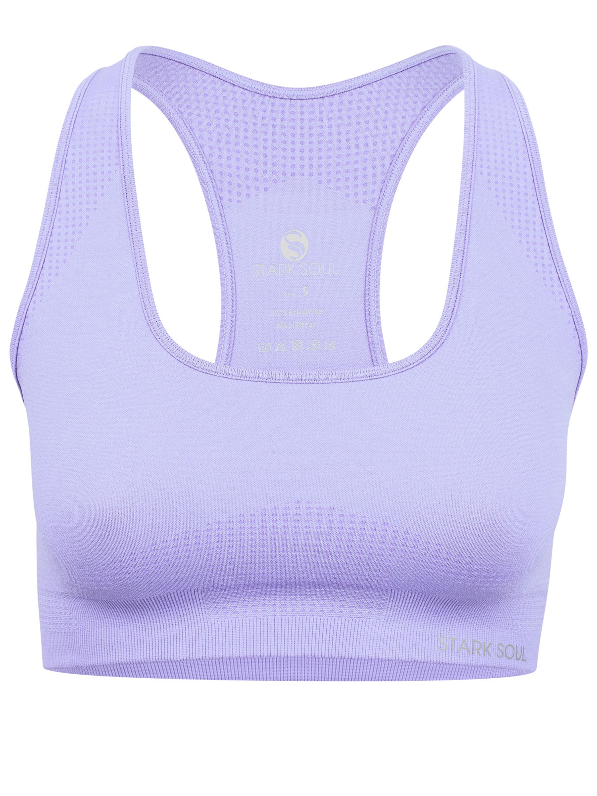 Reggiseno sportivo di Stark Soul in lilla: frontale
