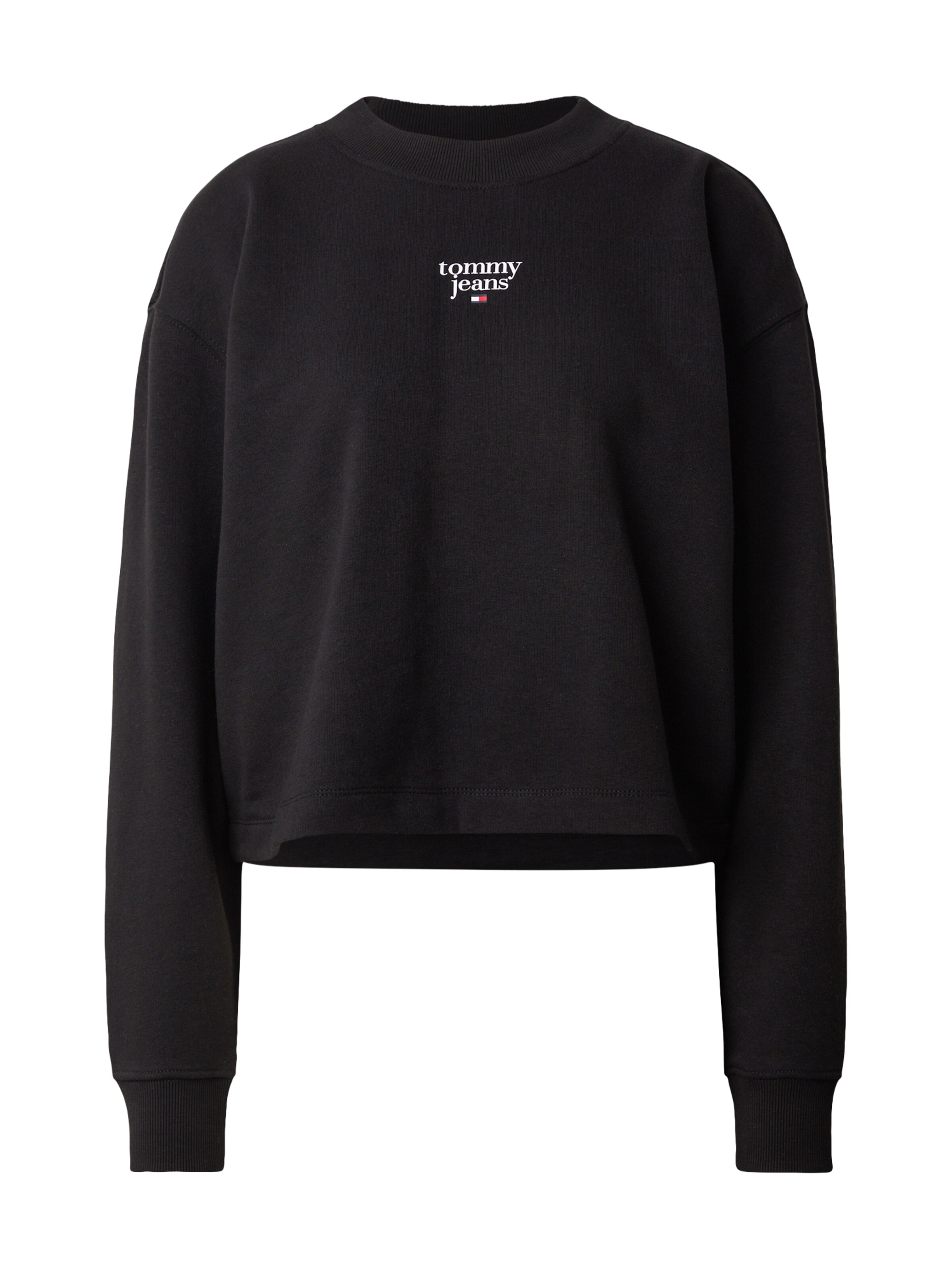 Tommy Jeans Curve Sweatshirt 'Essential' in Schwarz: Vorderseite