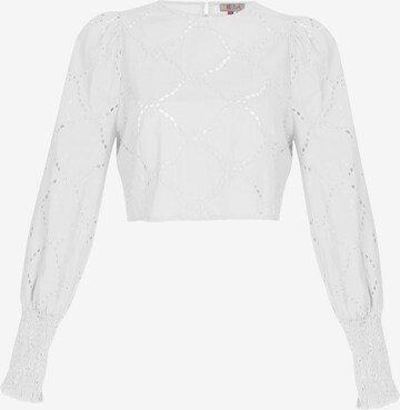 IZIA Blouse in Wit: voorkant