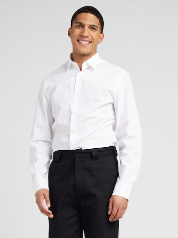 balta Tiger of Sweden Standartinis modelis Dalykinio stiliaus marškiniai 'DALEY': priekis