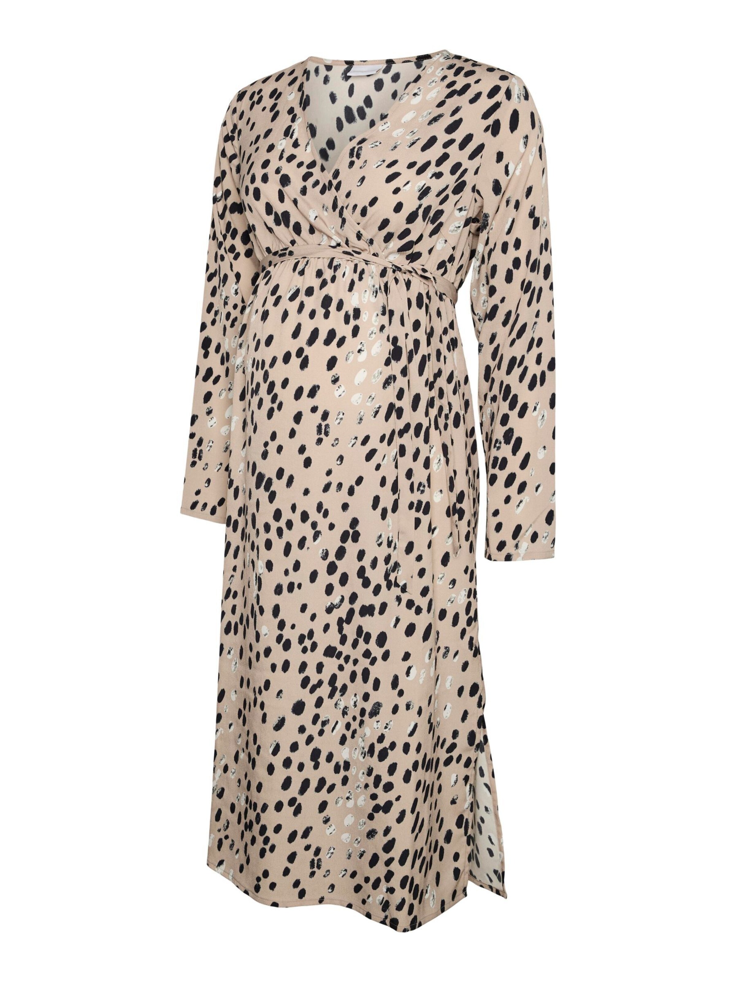 MAMALICIOUS Robe 'MLPali' en beige / noir / blanc, Vue avec produit