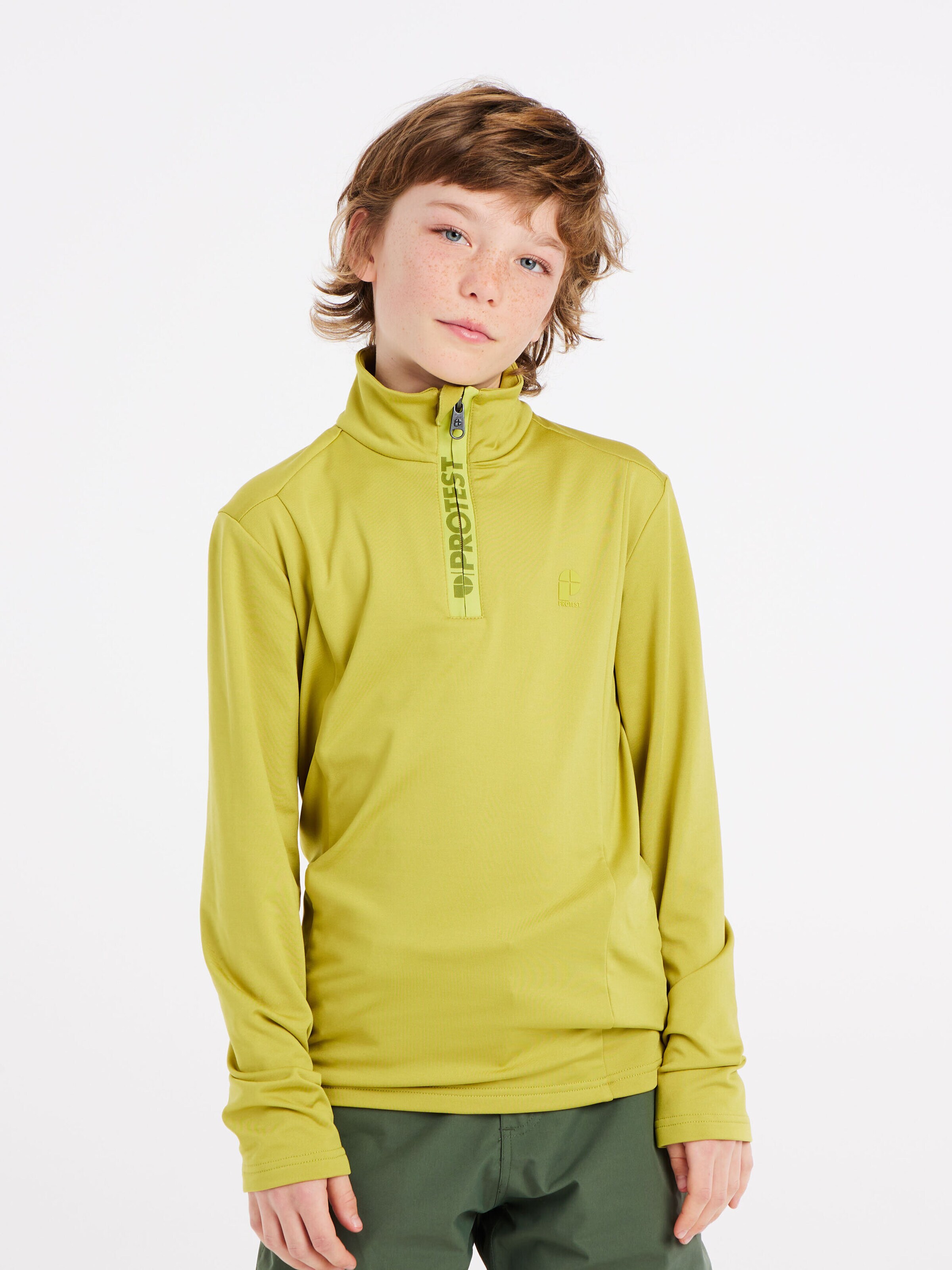 PROTEST Sports sweatshirt 'WILLOWY JR' in Green: front