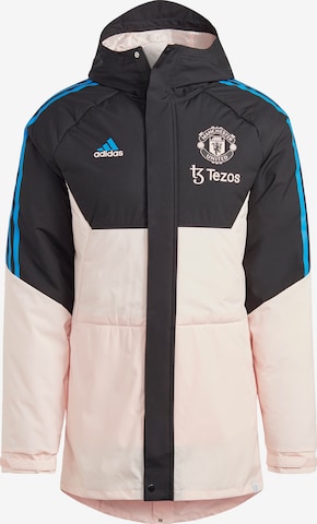 Veste de sport 'Manchester United Condivo 22' ADIDAS SPORTSWEAR en rose : devant