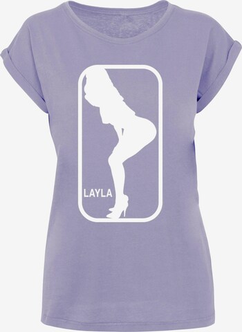 Merchcode Shirt 'Layla Dance' in Lila: voorkant