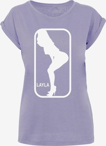 Merchcode T-Shirt 'Layla Dance' in Lila: predná strana