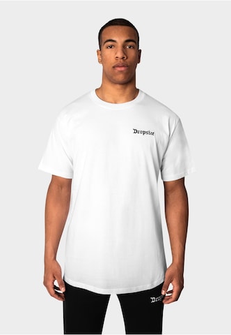T-Shirt 'Embo' Dropsize en blanc : devant
