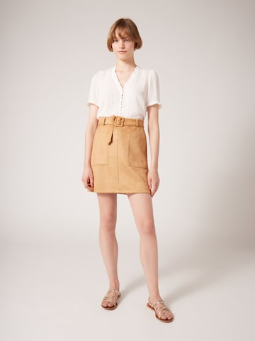 NAF NAF Skirt ' Eplaque ' in Brown