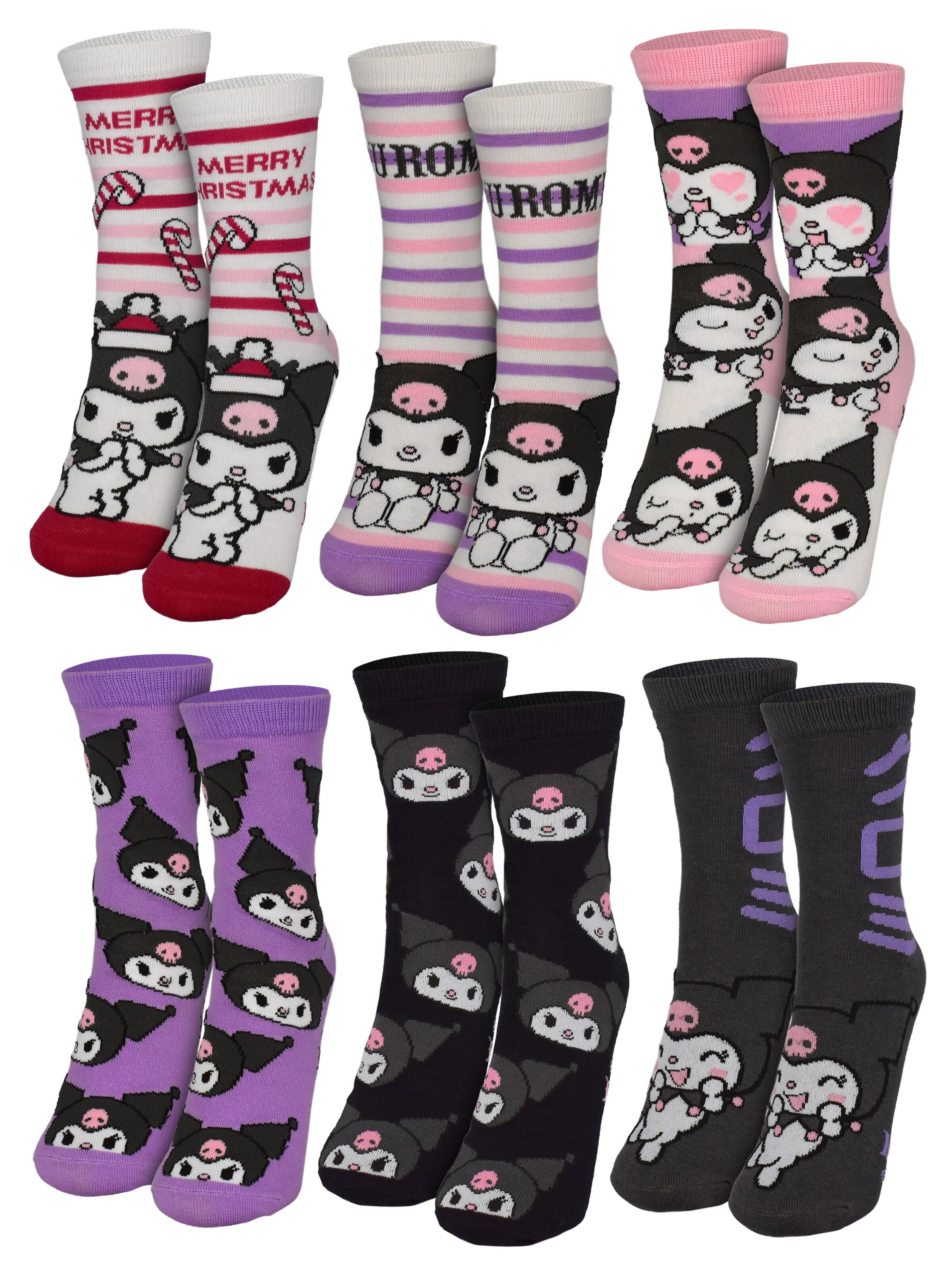 HELLO KITTY Socks 'Adventskalender mit 12 Paar' in Mixed colors