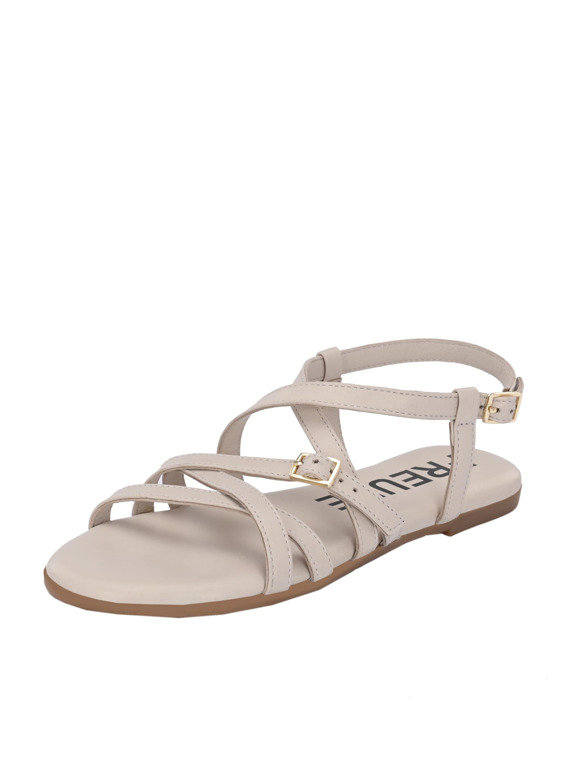 FREUDE Sandalen met riem 'Antares' in Beige: voorkant