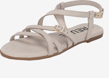 FREUDE Sandalen met riem 'Antares' in Beige: voorkant