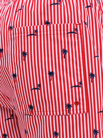 JACK & JONES - Bermudas 'JPSTMAUI BREEZE' en rojo