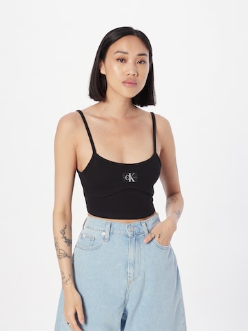 Calvin Klein Jeans Top - fekete: elől