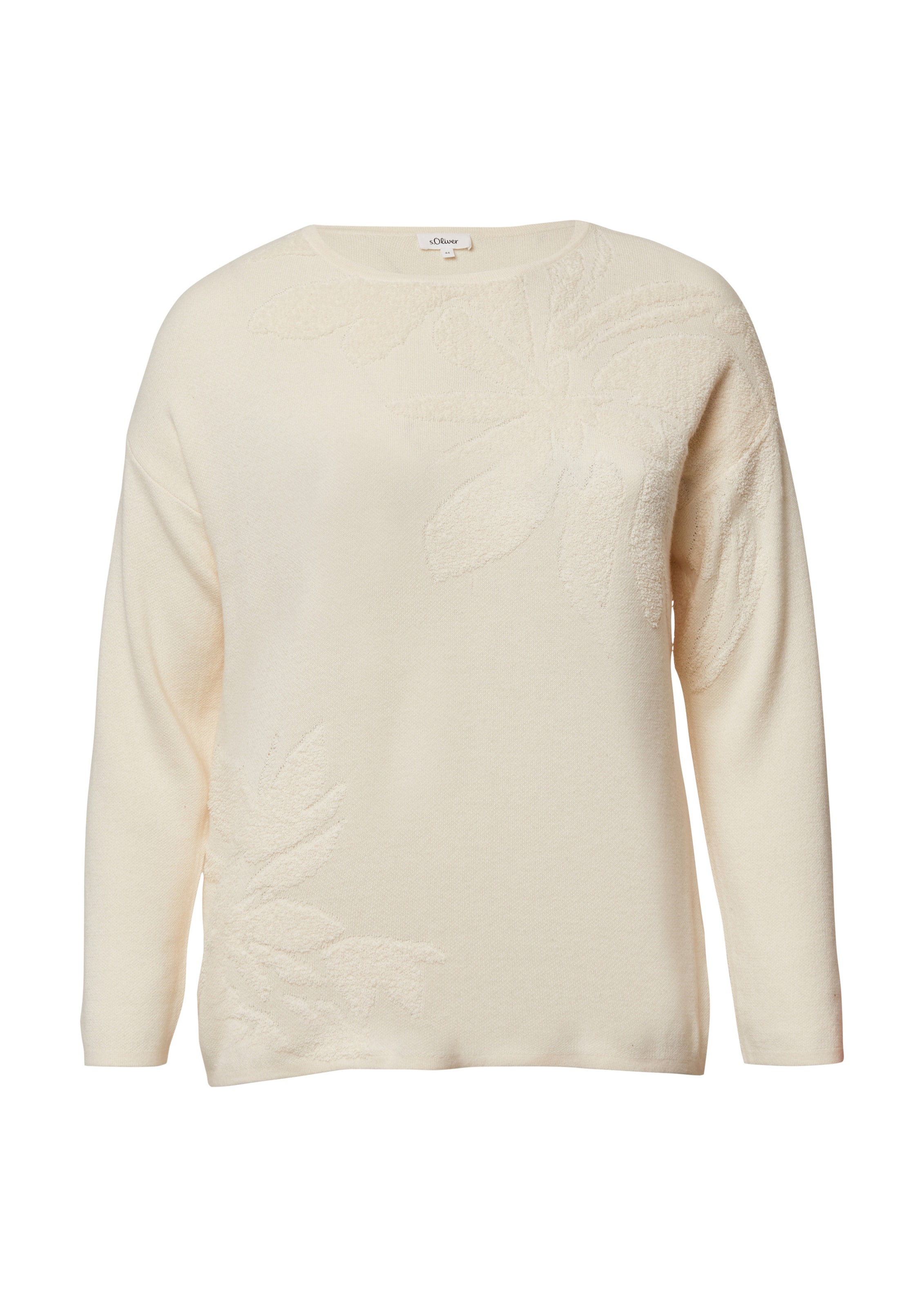 s.Oliver Red Label Plus Trui in Beige: voorkant