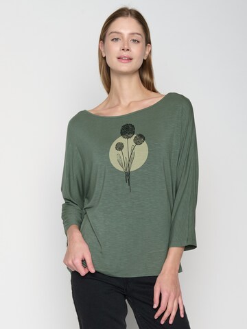 GREENBOMB Shirt 'Nature Allium ' in Groen: voorkant