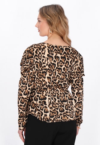 faina - Blusa 'Festive' en marrón