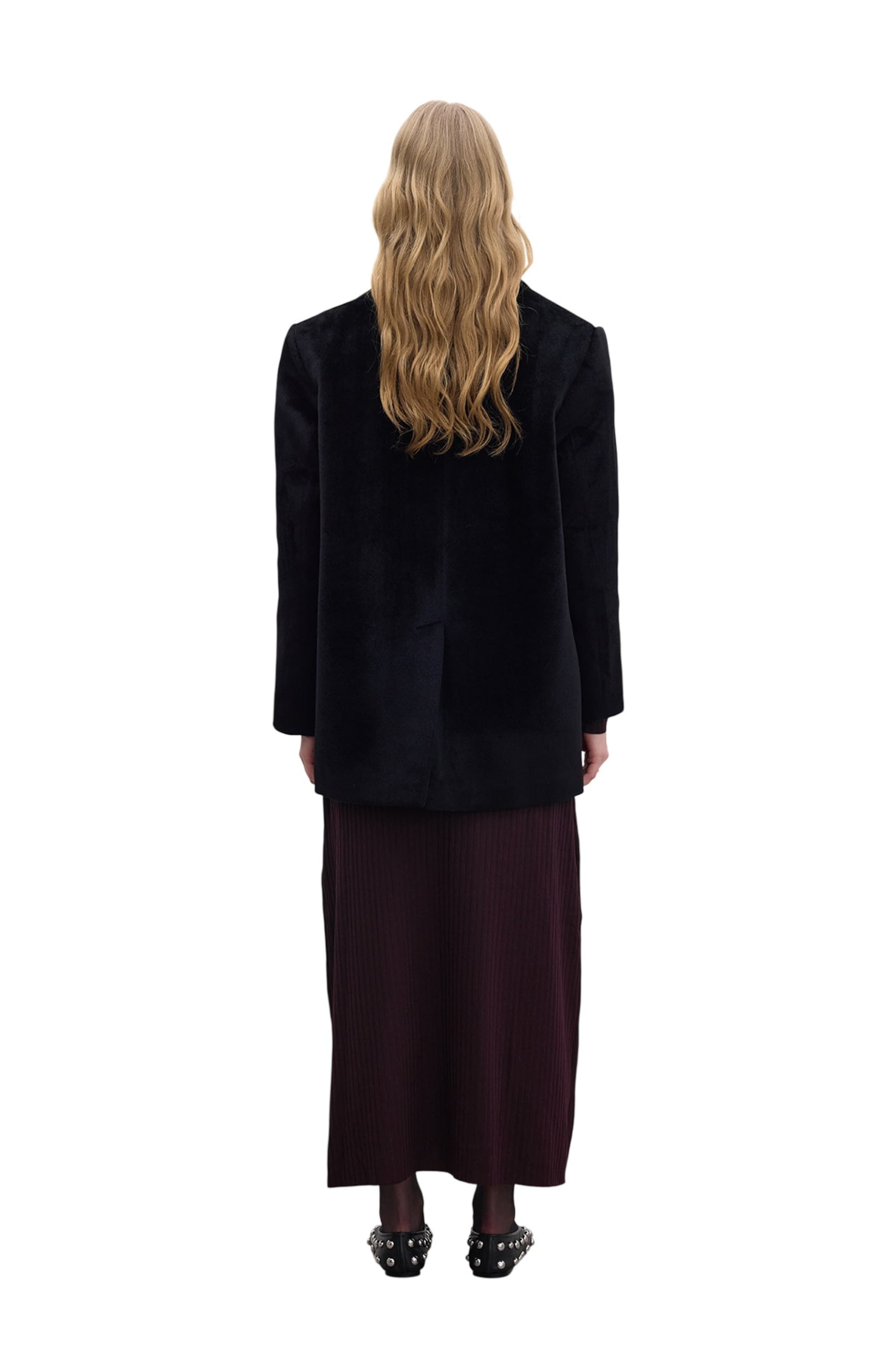 MANUKA Mantel in Schwarz