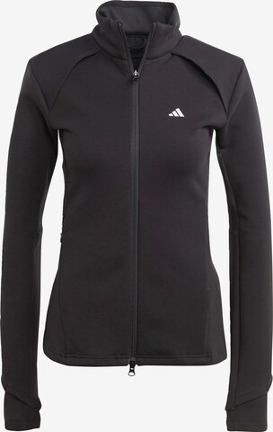 ADIDAS PERFORMANCE Trainingsjack 'Cover-Up' in Zwart: voorkant